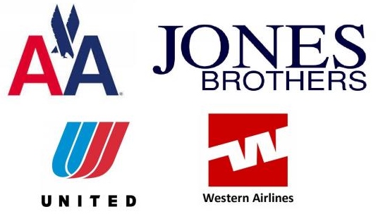 United Airlines Old Logo With Jones Bros